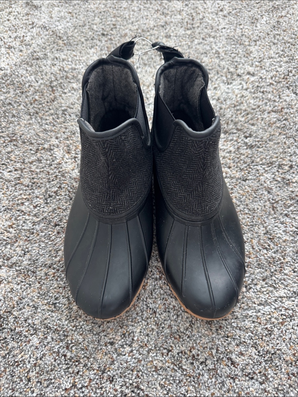 Skechers Women's Black Slip-On Waterproof Ankle Duck Booties